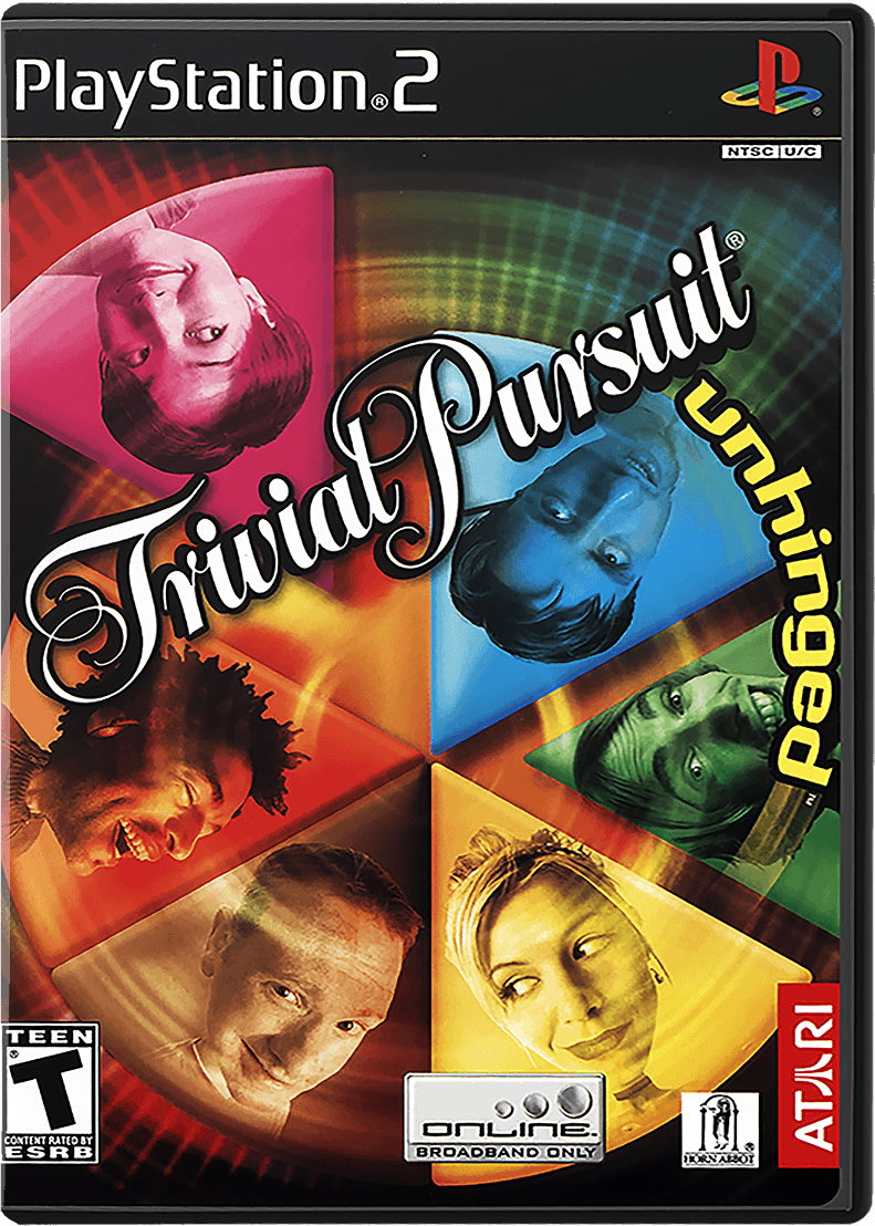 Trivial Pursuit Unhinged box art for Playstation 2
